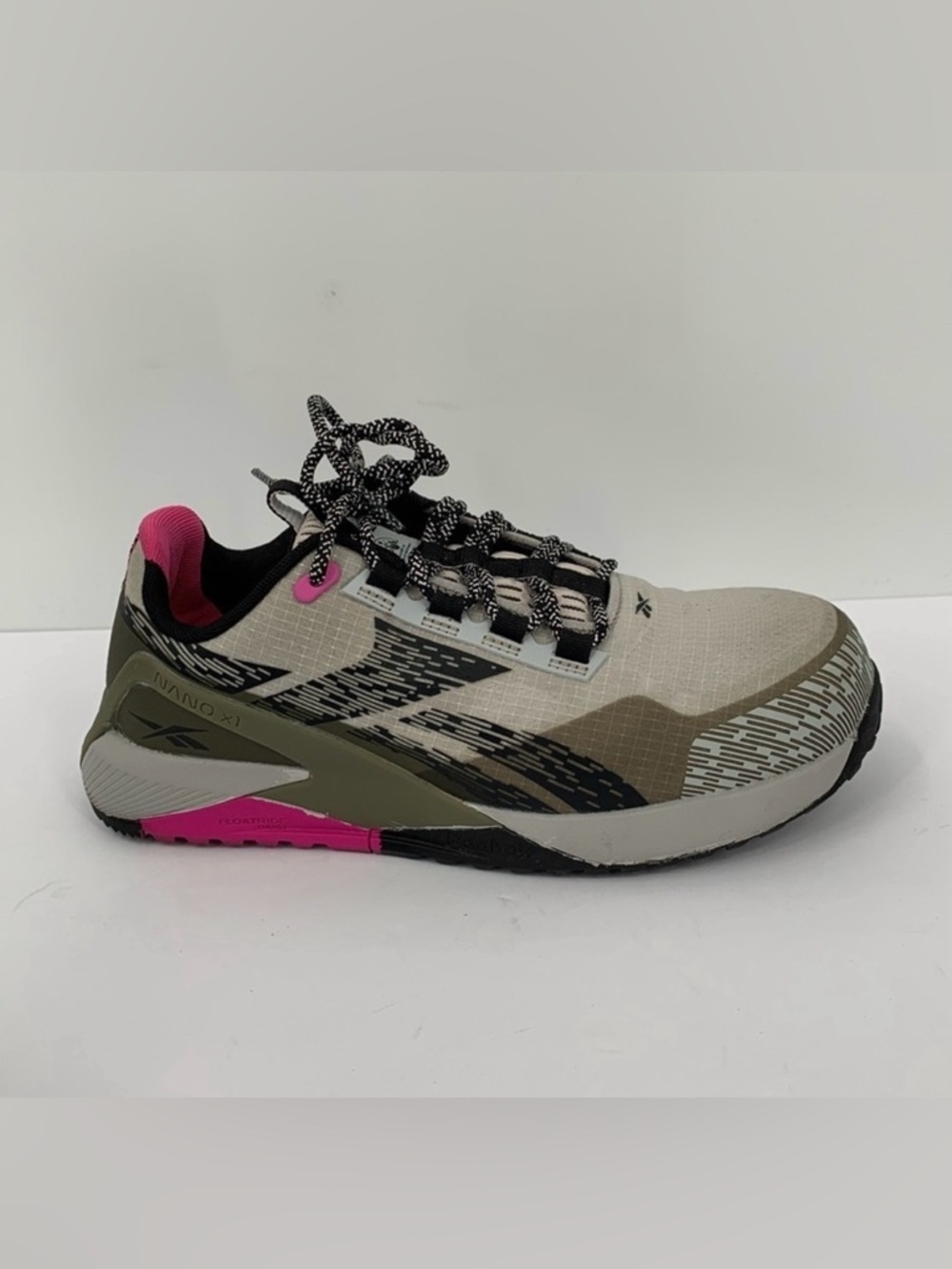 Reebok Work Nano X1 shoe sneaker composite safety toe gray pink women 7 WIDE 7W